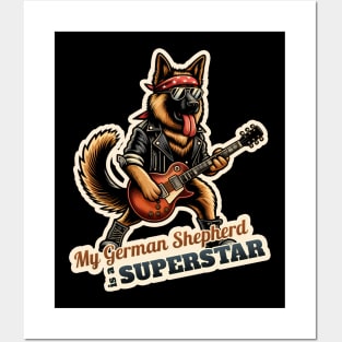 German Shepherd Rockstar Posters and Art